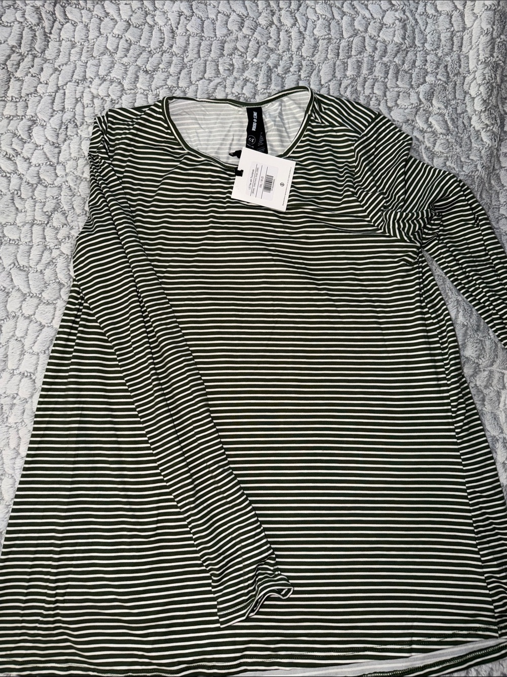 Agnes & Dora Olive Green and White Striped Tee